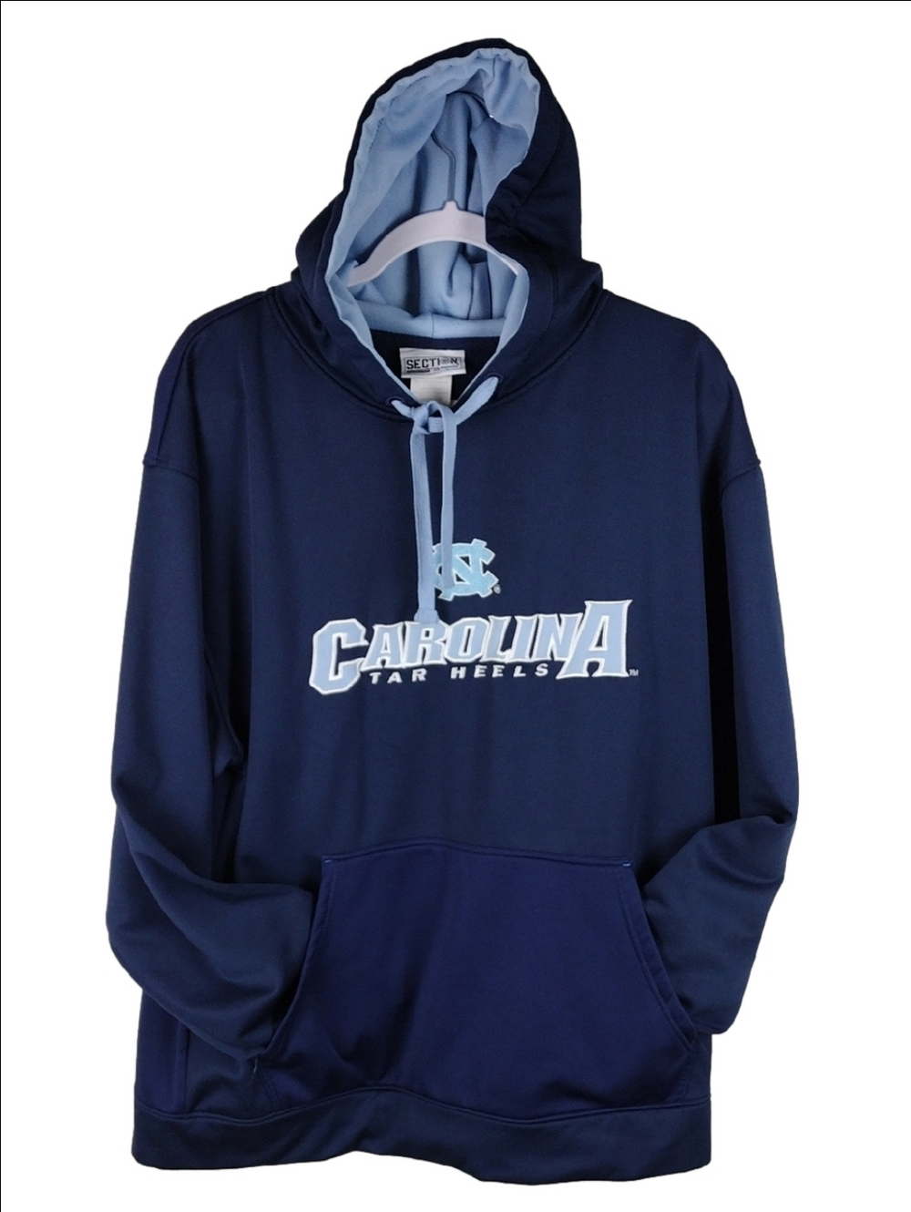 Section 101 by Majestic Carolina Tar Heels Navy Blue Long Sleeve Pullover Hoodie